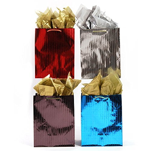 FLOMO Large Embossed Check Gift Bags FLOMO Large Embossed Check Gift Bags